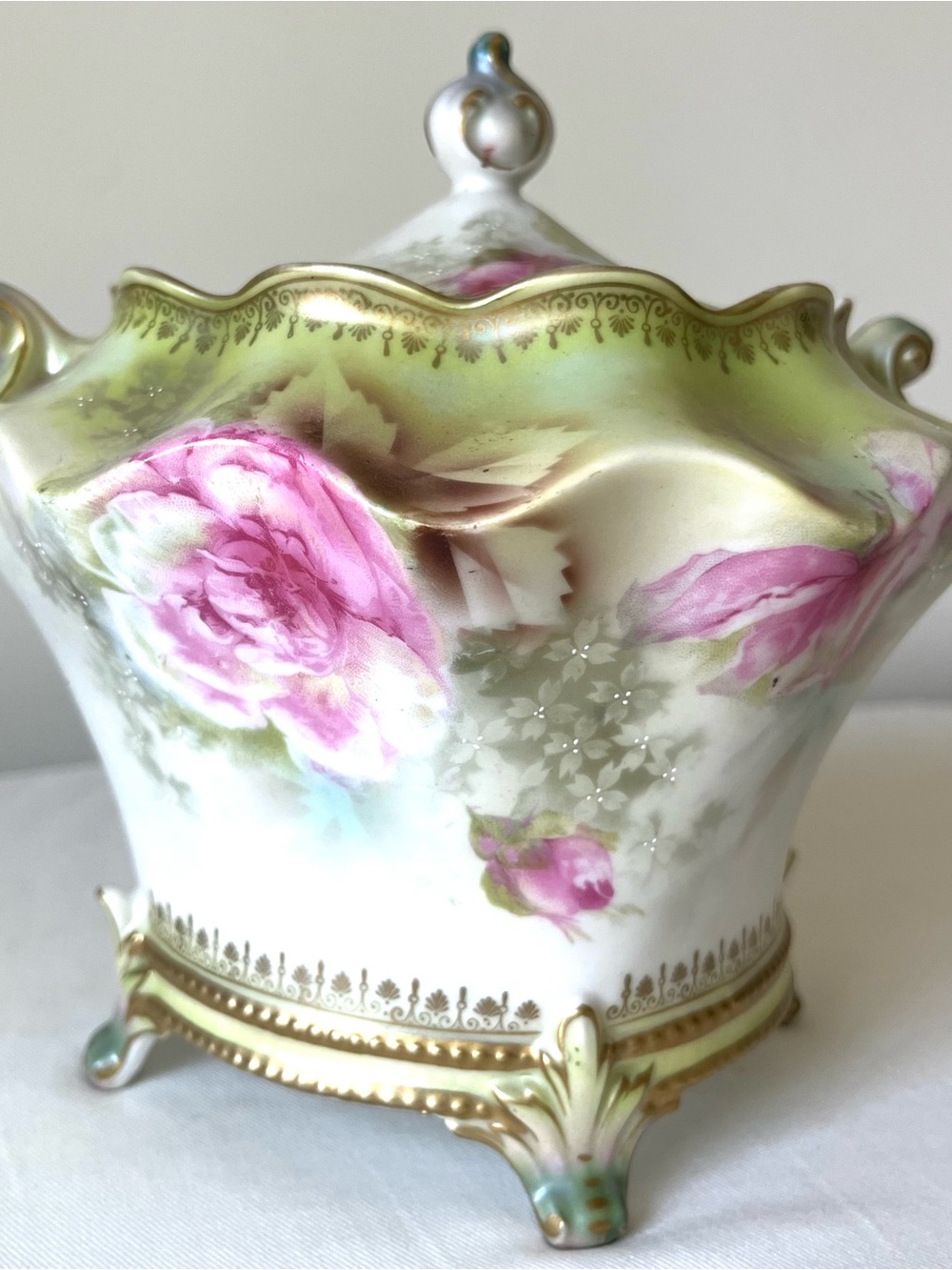 Antique RS Prussia Porcelain Biscuit Jar